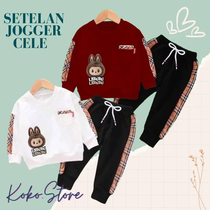 Koko.Store19 Setelan Anak Laki Laki Perempuan Baju Set Panjang Motif Terbaru Untuk Usia 1-5 Tahun Fashion Parsel 3
