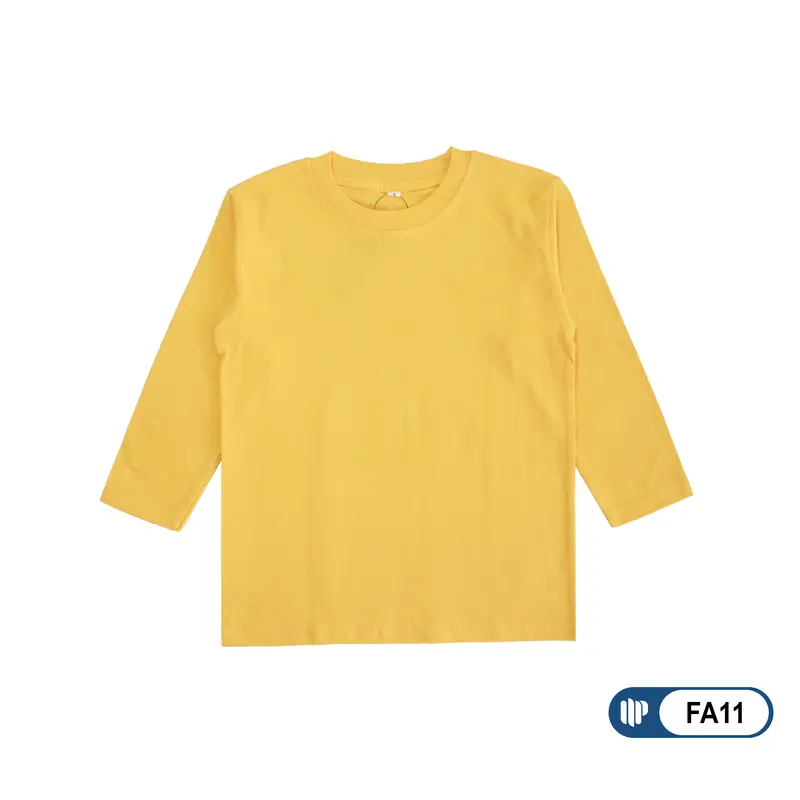 Kaos Polos Anak Lengan Panjang Unisex Cotton Combed 24s Usia 2 Tahun - 12 Tahun - PASTEL Colour Katun 2