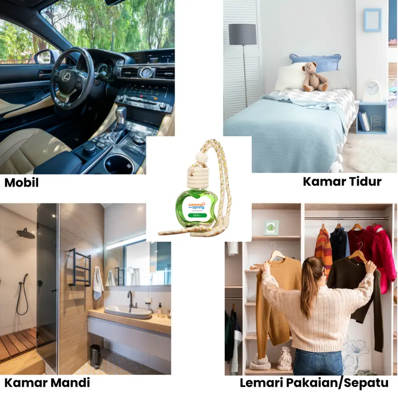 Parfum Mobil Summerspring Car Freshener - Pengharum Mobil Kopi Green Tea Vanilla 2