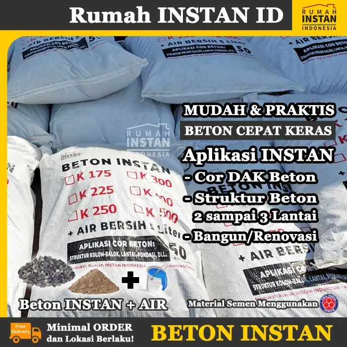BETON INSTAN Mutu K400 Tambah Air LANGSUNG COR 0