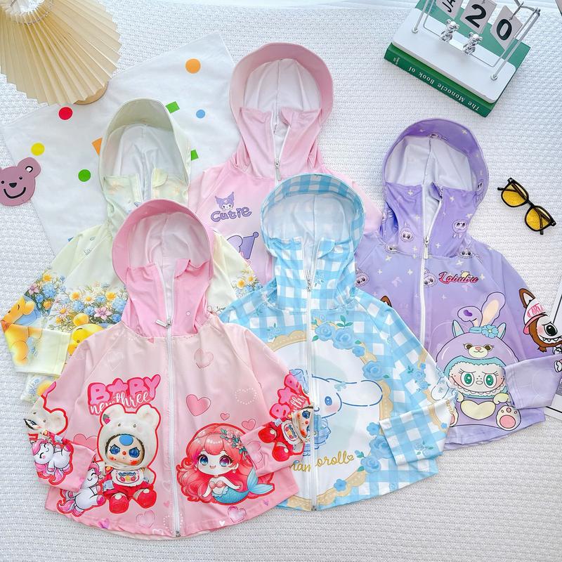   Minkoj  Áo khoác chống nắng và tia UV bé đủ size từ 13-50kg chất thun lạnh  co dãn mềm mát hoạ tiết dễ thương cho bé mặc đi học hay đi chời đều xinh 103DX 