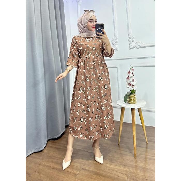 midi dress miranda rayon Brown / S woven sundress was made for warmer days with its shift Miranda Chemise Midi Dress