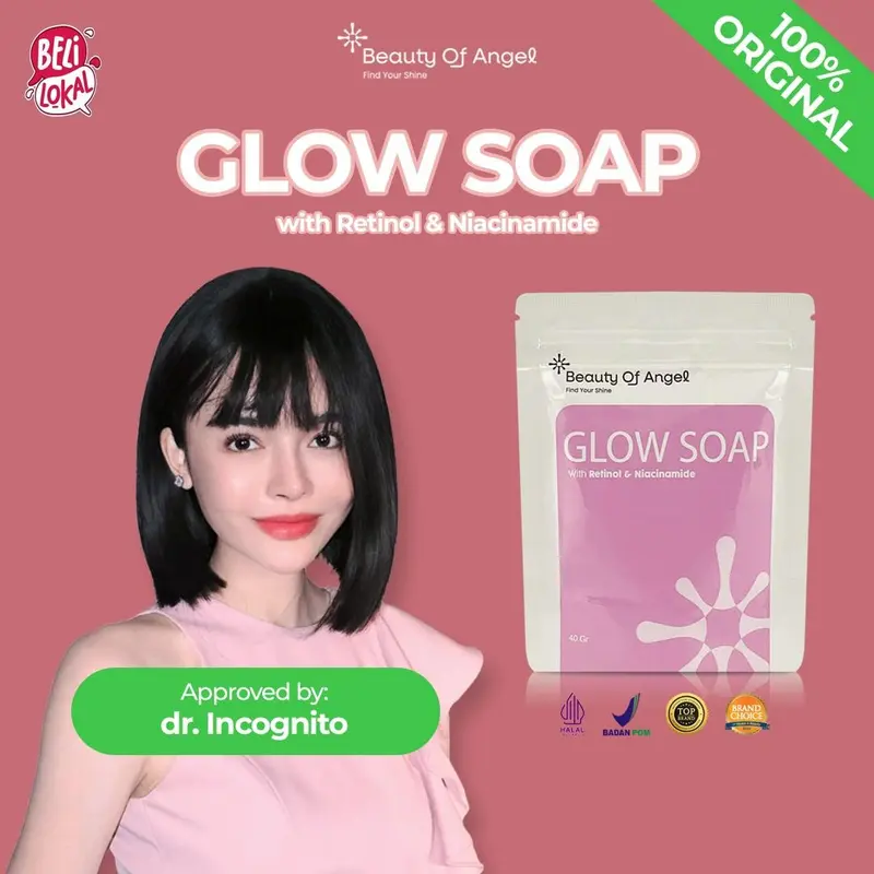 [DR Incognito Approved] BISA COD Sabun Pemutih Glow Soap Beauty Of Angel Sabun Pencerah Kulit Wajah Badan Mencerahkan Melembabkan Kulit Tubuh Hitam Menghilangkan Jerawat Mencerahkan Kulit Instan sabun scrub perawatan kecantikan tangan DNA Salmon 0