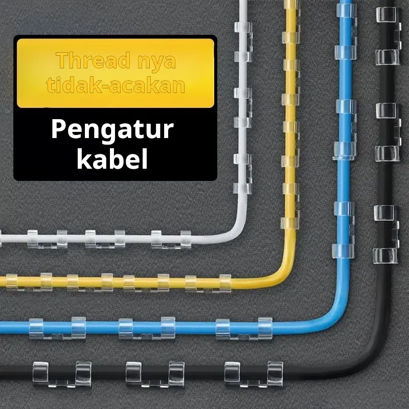 Pengatur kabel tanpa pengeboran, dipasang di dinding, perangkat manajemen dan pengamanan kabel tanpa bekas, klip kabel yang dipasang di kendaraan.