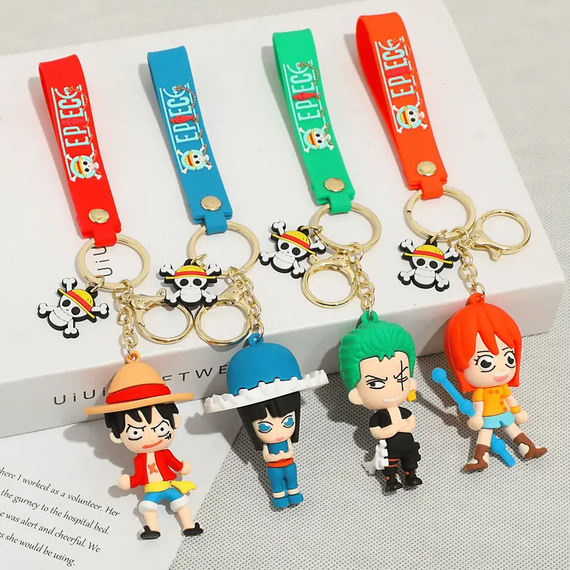 Gantungan Kunci One Piece Luffy Zoro Chopper Sanji Gantungan Kunci Motor Mobil Tas Keychain 4