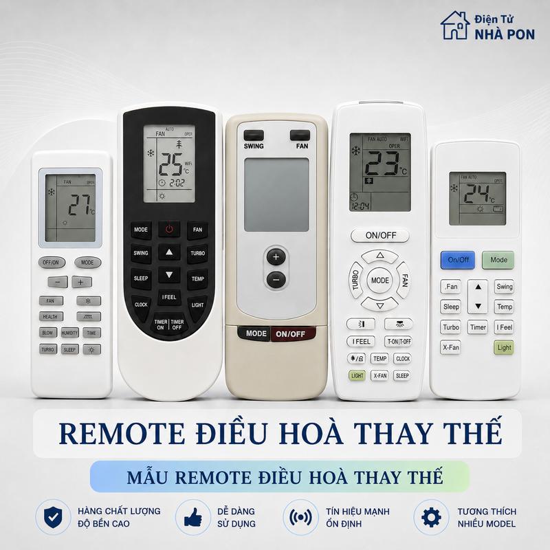 Remote Máy Lạnh GR~EE| Điều Khiển Điều Hòa Thay Thế| Tặng 2 Pin AAA