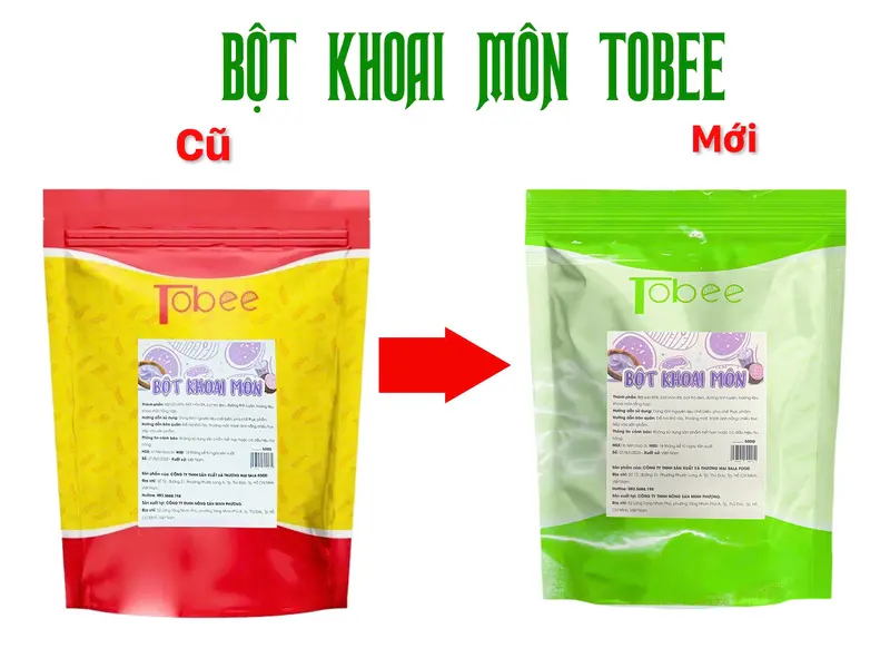 Bột Khoai Môn Tobee - Pha Latte, Trà Sữa Khoai Môn - Gói 500g - Thơm Ngon - Tiện lợi -  TOBEE FOOD bột khoai môn tobee, khoai môn latte 0