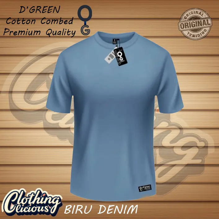 Baju Kaos Polos Lengan Pendek D'GREEN WHITE SOLID Cotton Combed 30s 150gsm untuk Pria dan Wanita - Sablon Distro Katun 1