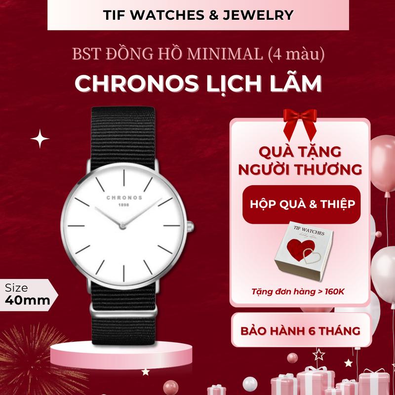 Đồng Hồ Nam CHRONOS Tif Watches Dây Vải Nato Chống Nước Độ Bền Cao Thấm Mồ Hôi Đeo Tay