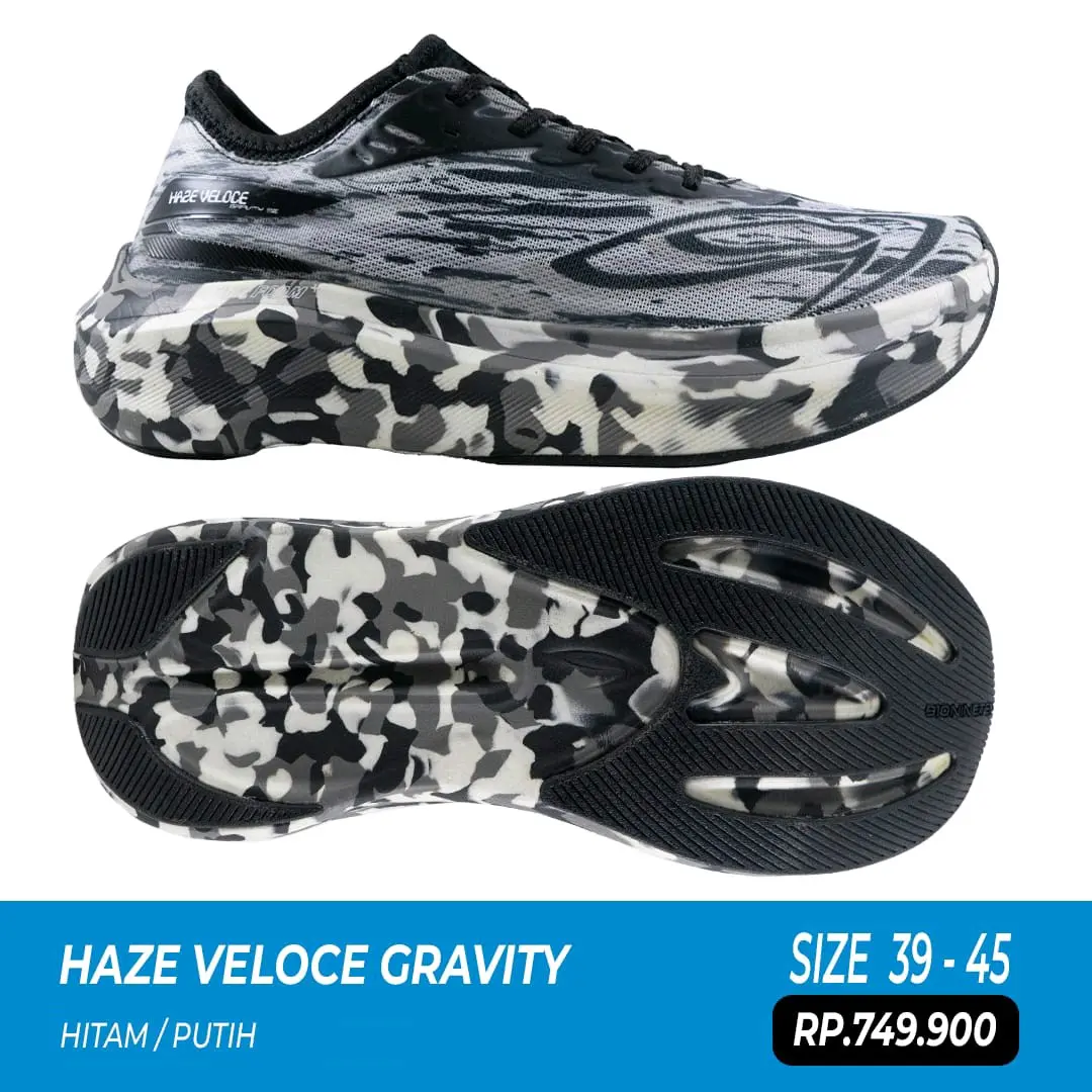 910 nineten Sepatu lari /Running original HAZE VELOCE GRAVITY/HITAM PUTIH/910 NINETEN SEPATU LARI/ SEPATU RUNNING  TERBAIK /910 Nineteen Sepatu Lari Terlaris original Olahraga