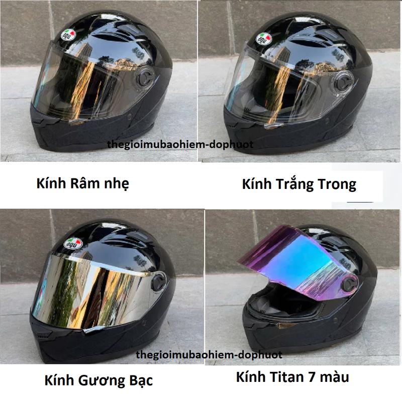 Mũ Nón Fullface AGU - Tặng túi đựng nón Kính Chống Tia UV Tốt Helmet Nón Bảo Hiểm