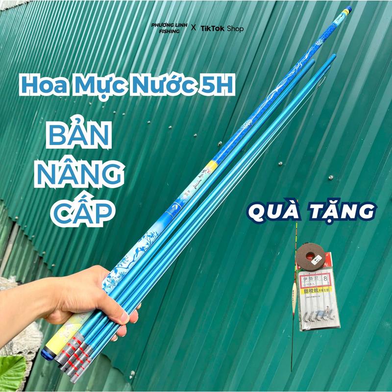 Cần Câu Tay Hoa Mực Nước 5H Tặng Kèm Ngọn Phụ Fishing Đi Câu Bắt Cá LT14
