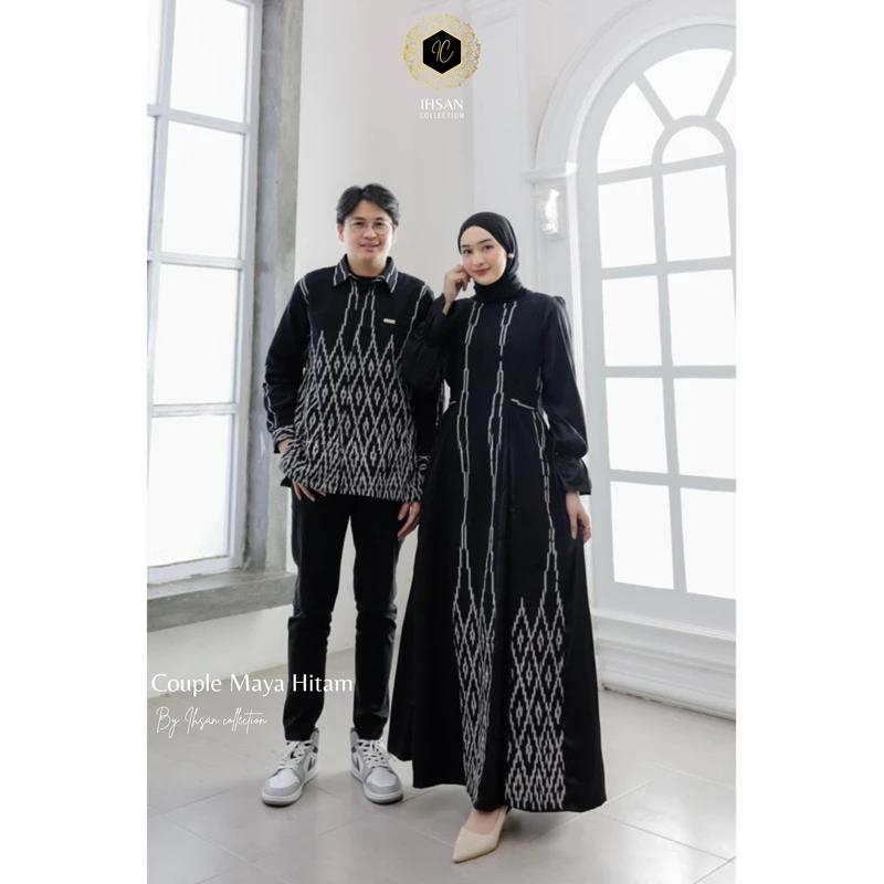 Ihsan Collection | Baju Couple set tunangan (Baju kondangan, Baju lebaran 2025) Dress Lebaran Gamis Wanita 4