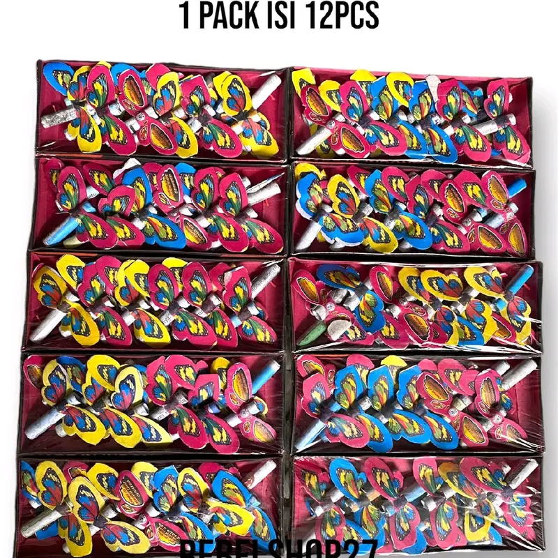 Mainan Anak Gambar Kupu-Kupu Terbang Per Pack Isi 12 - Cocok untuk Anak-Anak yang Suka Bermain dengan Mainan yang Berbeda-Beda - Toy 0