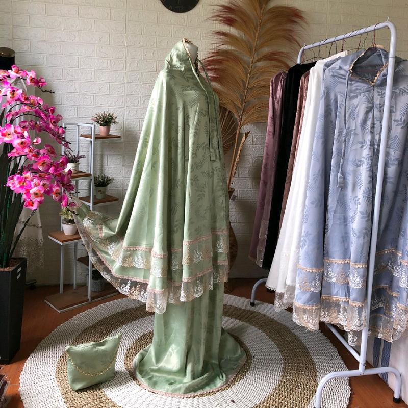 MUKENA DEWASA ARMANI JAQUARD 2IN1 PREMIUM 2