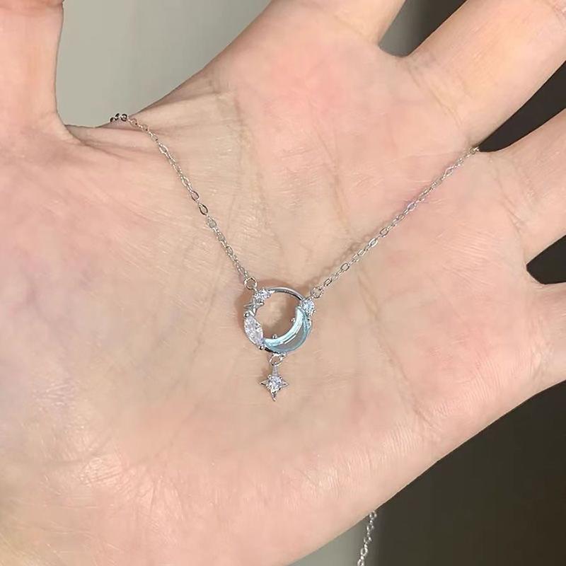 Vòng Cổ Lãng Mạn, Zircon Sang Trọng, Thiết Kế Ngôi Sao Và Mặt Trăng, Dây Chuyền Xương Đòn Dễ Phối Đồ Phụ Kiện Thanh Lịch, Thích Hợp Cho Phụ Nữ Và Trẻ Em Gái 4