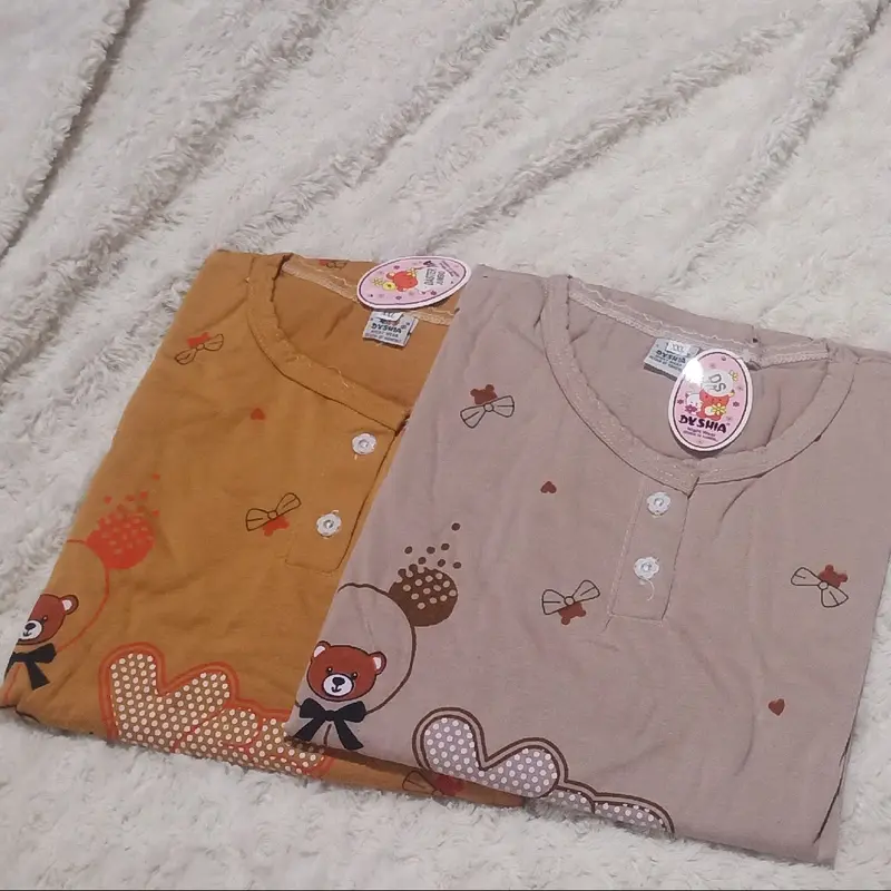 Paket 3 pcs daster '( DASTER DHISIA JUMBO WARNA MUDA )' Murah Meriah Kualitas Oke Busui Kaos Kancing Bumil Wanita 4