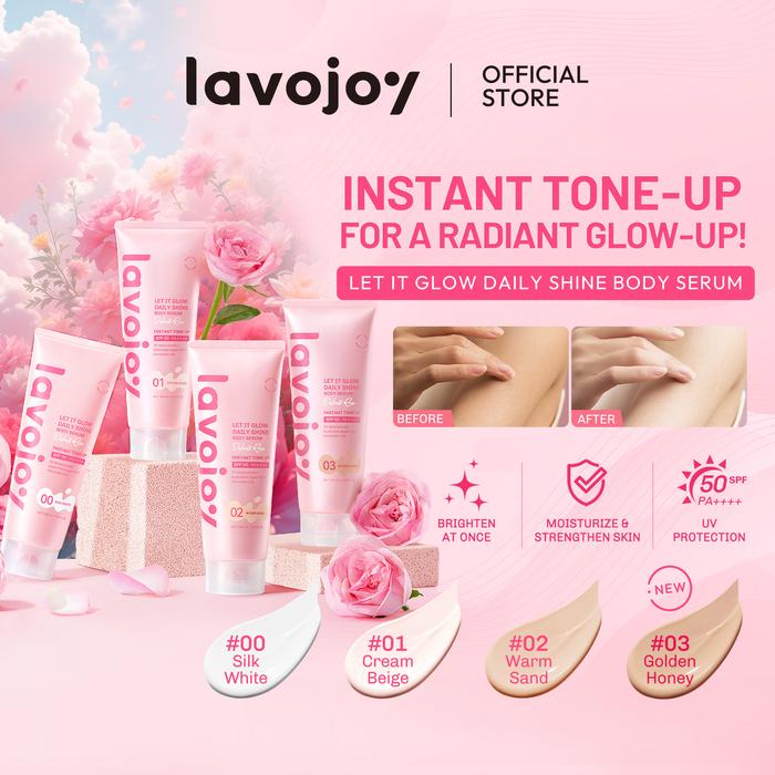 cara pakai l glutathione moist whitening lotion spf 70 Promo [Tone up 00-01-02-03] Lavojoy Let It Glow Daily Shine Body Serum Instant Tone Up Delicate Rose with 50 PA++++ Healthgevity, BPC+KPV+PEA 500, 60 Antioxidants & Detox Strength:10mg
