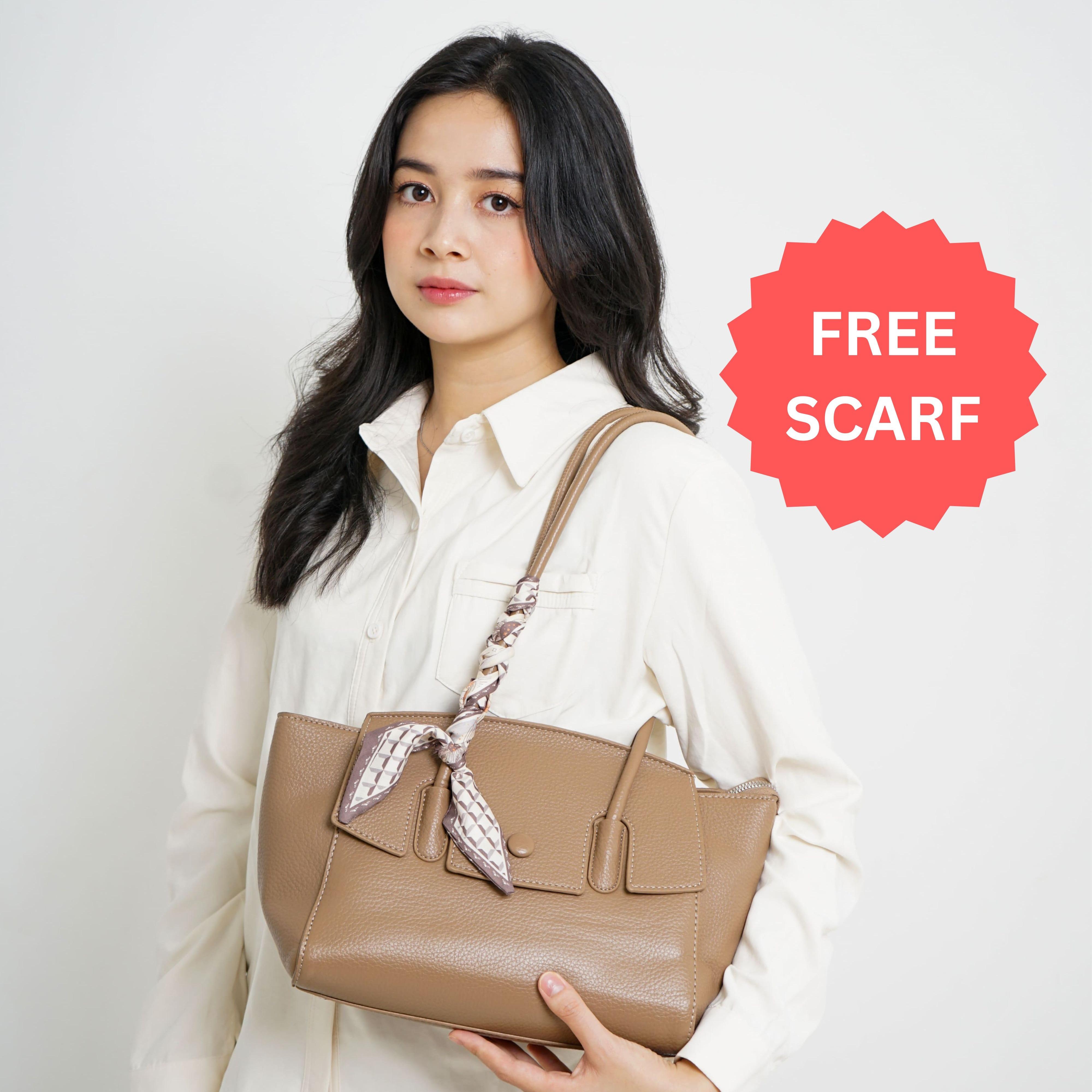 BARKA BAG BONUS SCARF - Totebag Tas Wanita Tas Kantor Tas Kuliah Tas Kerja Kulit Sintetis