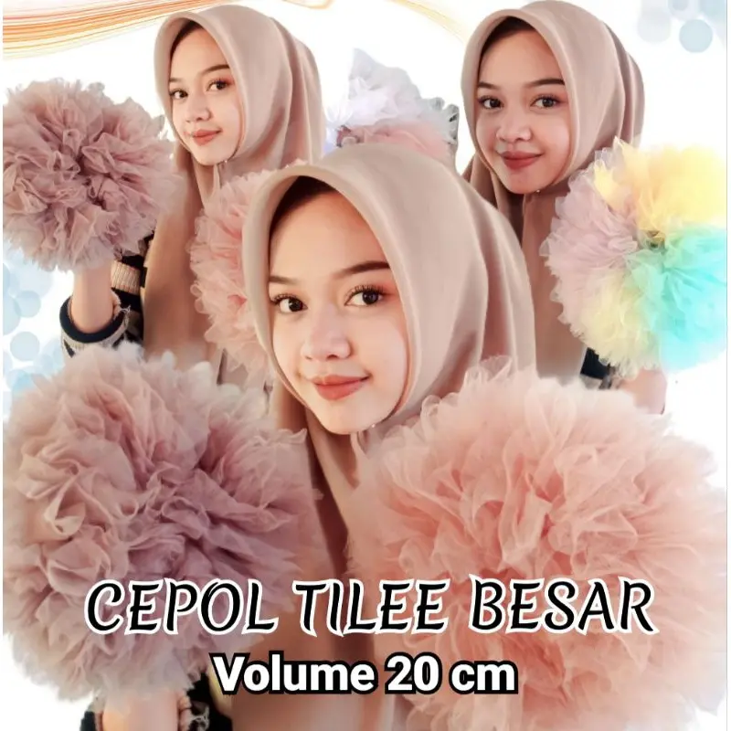 PROMO Cepol tile VIRAL/SCRUNCHIE TILE BESAR 20 CM bahan kualitas premium