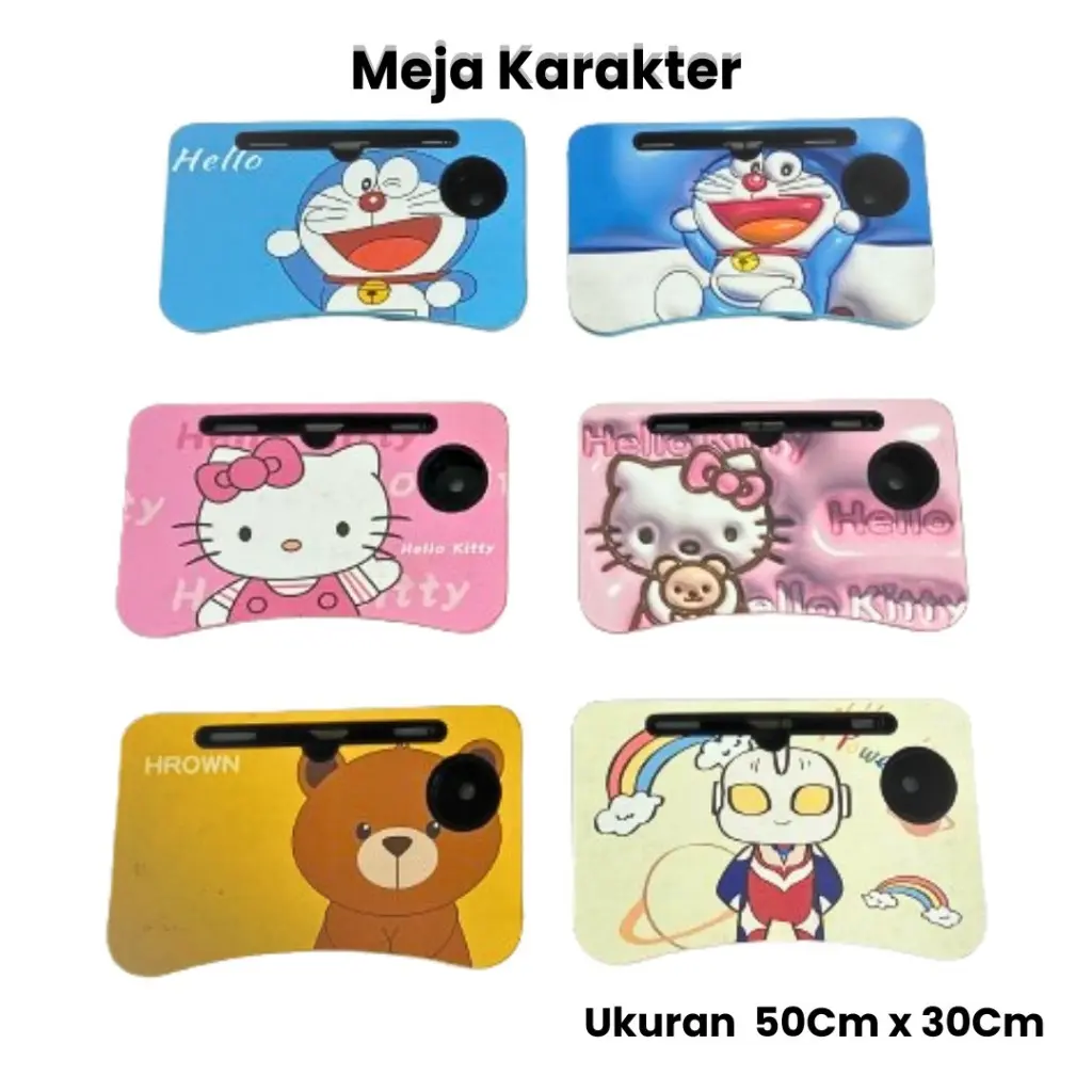 Meja Belajar Lipat Anak Polos Dan karakter Meja Minimalis Aesthetic Meja Laptop Lipat Portable