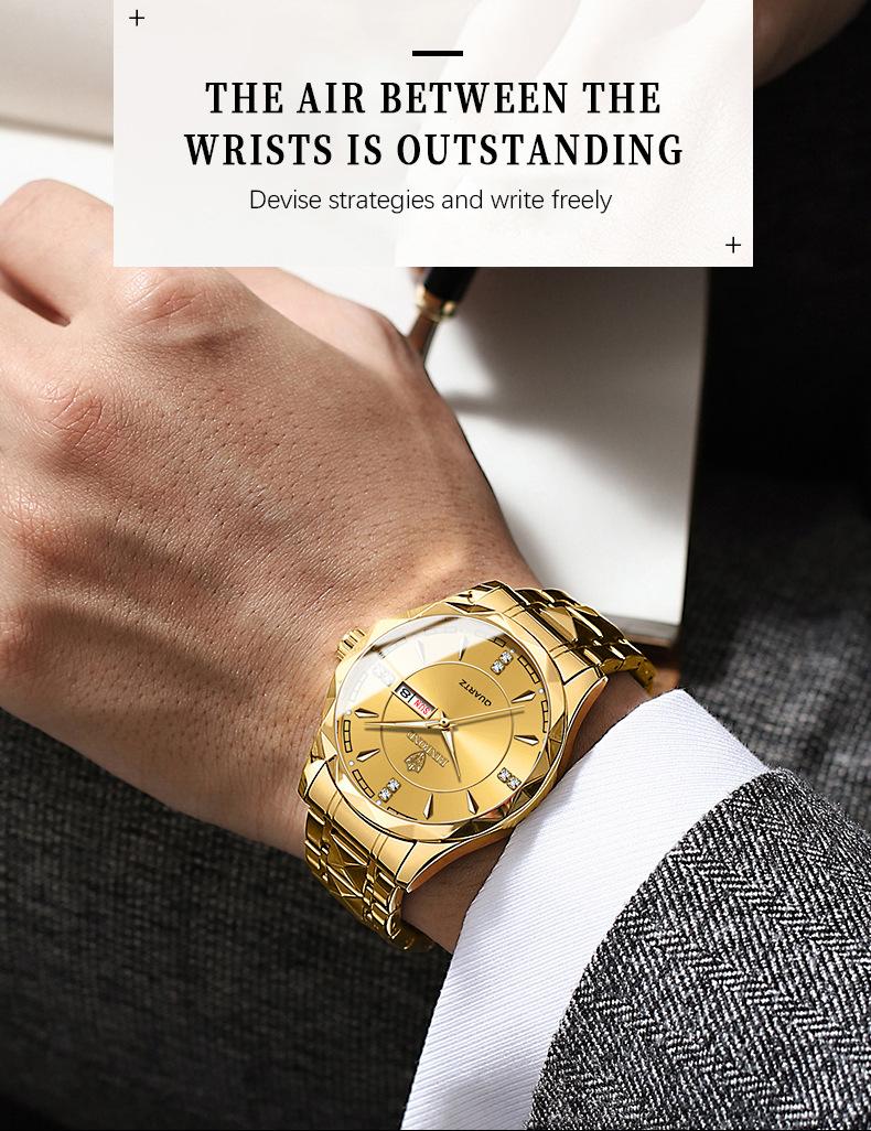 Product Introduction of Baju jam tangan mewah untuk Pasangan, keluli tahan karat, kalis air 30m, jam sukan untuk lelaki dan wanita, dalam Kuarza, kasual, pergelangan tangan Watches Gelap 26