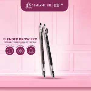 Madame Gie Blended Brow Pro - Pensil Alis Eyebrow Hitam Pencil Brown