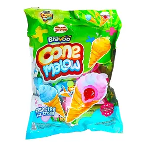 BRAVOO CONE MALOW : Eksplorasi Rasa Marshmallow Bentuk Seru Ice Cream! - Beli Banyak = Makin Murah!!!