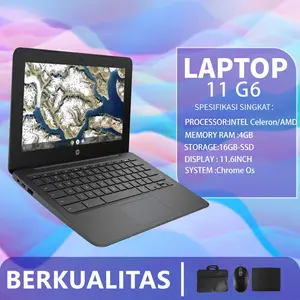 [Pre-owned] Laptop Lenovo HP Dell Asus Chromebook All Series Processor Intel Celeron  Ram 2/4G SSD 64/128GB bekas Jaminan  Murah