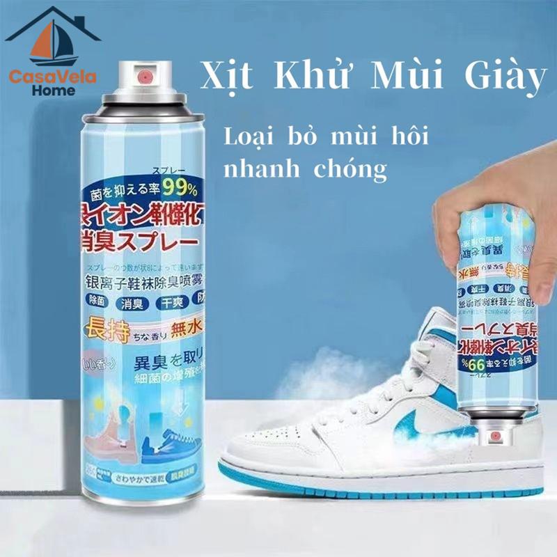 Bình Xịt Khử Mùi Giày Công Nghệ Bạc AG+ Dung Tích 260ml Khử Mùi 24h, Chai Xịt Khử Mùi Giày Tỏa Hương Thơm Chống Hôi Chân