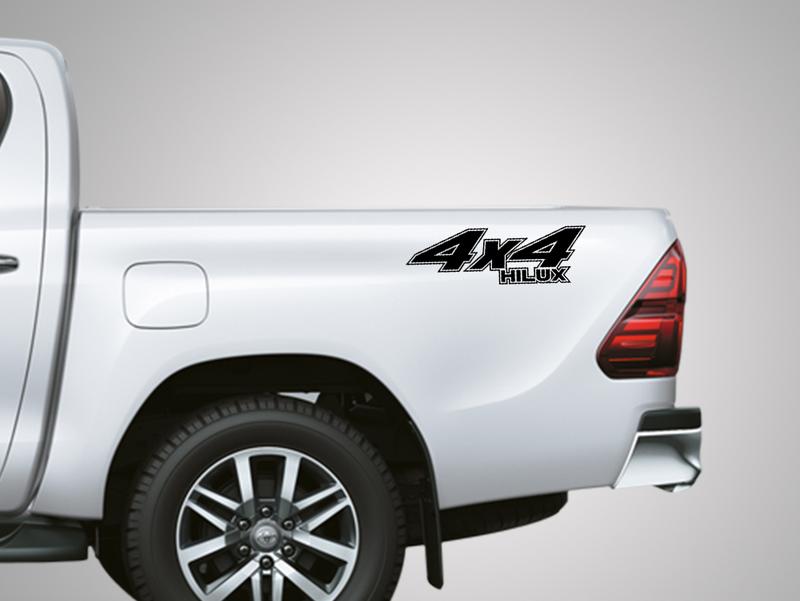 Product Introduction of 2Pcs/Set Car Stickers Pickup Rear Tailgate Side Decal For Toyota Hilux Vigo Revo Off Road 4x4 Graphic Vinyl Letter Cover Auto Accessories 5