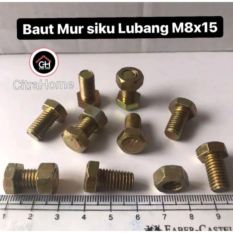 Baut Mur Siku Lubang M8x15 Harga 1pc