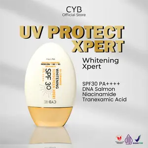 CYB Whitening Sunscreen Xpert SPF 30 PA++++ 5X Ceramide Moisturizing Hybrid Skin Barrier Expert Care Moisturizer Non Comedogenic Bright Niacinamide Mencerahkan Kulit Kusam Ramah Kulit Sensitif Kombinasi Bumil Busui