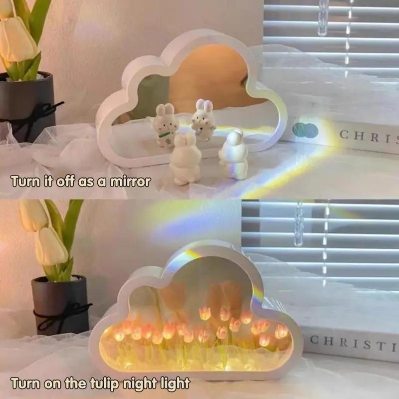 13 Tulip/Lampu Malam Diy Tulip/Dekorasi Buket Hadiah Ulang Tahun/Hadiah Hari Valentine/Lampu Hias Kamar Tidur Anak Perempuan Led Tulips 3