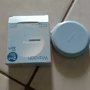 Wardaa Bedak Padat Kaca dan Refill SPF 40PA+++ dengan Niacinamide untuk Pencahayaan Kulit dan Kenyamanan Sehari-hari - Compact, Powder