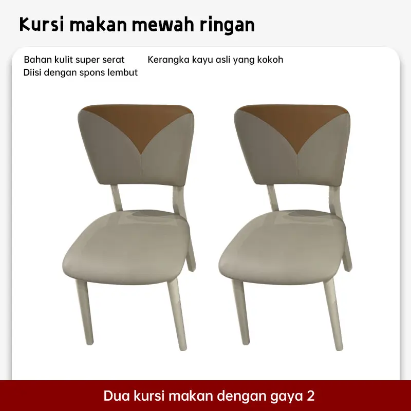 Kursi Makan/Kursi Ruang Tamu/Kursi Kayu/kursi sandaran/Kursi Belajar/Kursi kayu solid/Serbaguna 6