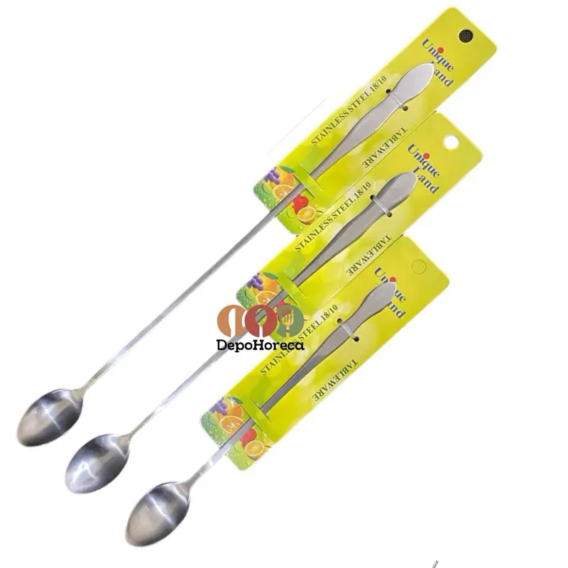 Sendok Panjang Stainless Steel / Long Bar Spoon / Sendok Ukur Takar Aduk / Pengaduk Minuman / Ladle Irus / Panjang 20cm 26cm 32cm / Lebar Sendok 2,5cm