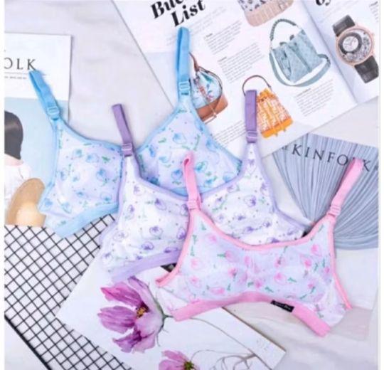 Sport Bra Anak ABG Motif bunga  tanpa busa tanpa kawat Size 32,34,36,38 // Sport bra anak remaja kekinian