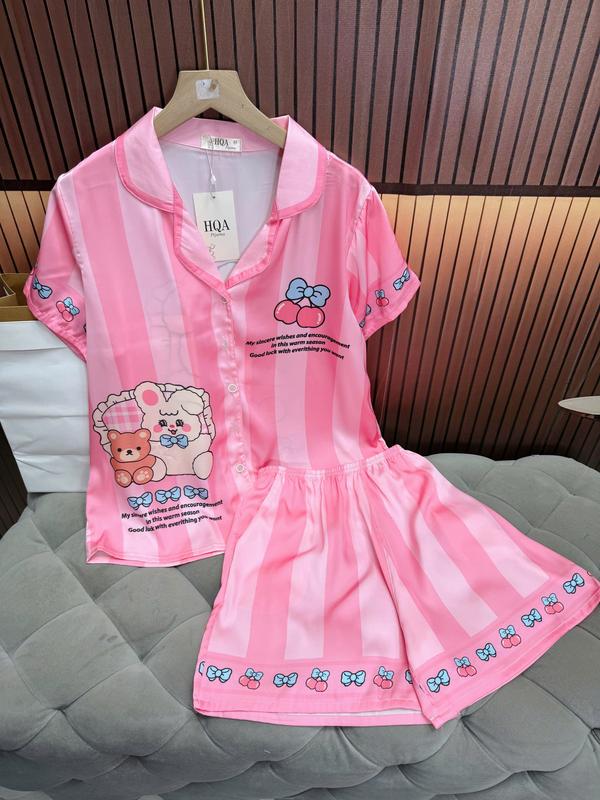 LATIN Đ21 ( 40- 62Kg) - Pijama latin lụa mịn thiết kế họa tiết DỄ THƯƠNG SANG TRỌNG, BỘ ĐÙI 4