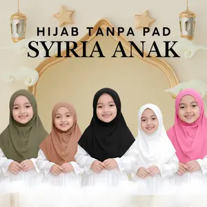 MF Hijab - Hijab Bergo Anak Tanpa Pad Usia 3-6 Tahun Bahan Hyget Premium
