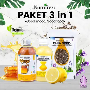 Nutrifrezz  Paket 3in1  Sari Lemon  Madu Mltiflora  Biji Chiaseed