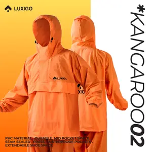 Jas Hujan Kangguru LUXIGO KANGAROO01 Raincoat Kantong Kangguru PVC Pria Wanita Dewasa Waterproof