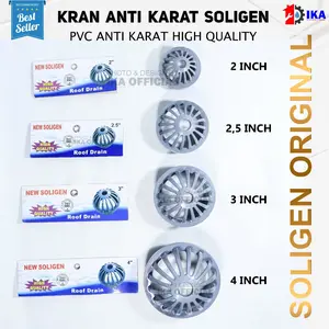 Roof Drain SOLIGEN 2 dan 3 Inch Saringan Talang Air Pembuangan Hujan Dak Atas Atap PVC Inci 3" 4" Roof Drain / Saringan Talang Air / Pipa Soligen 3 Inch / 4 Inch