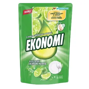 Ekonomi Cairan Pencuci Piring Ekstrak Jeruk Nipis Wangi Fresh & Lebih Bersih Baru isi 670ml