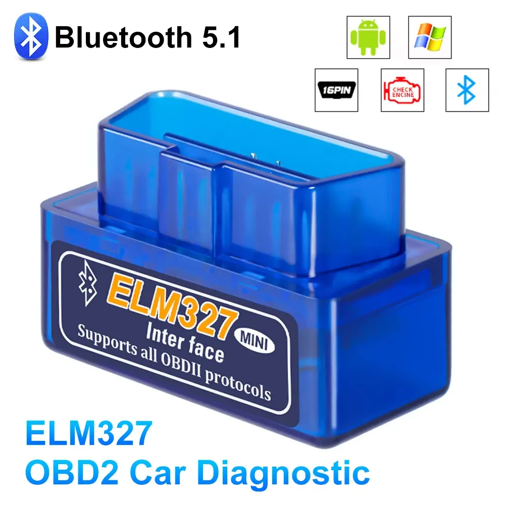 OBD2 Scanner Bluetooth OBDII Diagnostic Tool Car Code Reader Turn Off Check Engine Light Support IOS/Android Torque App