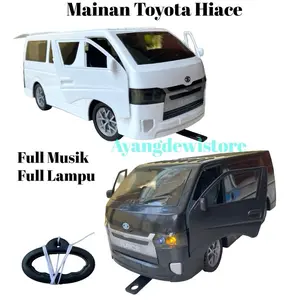 MURAH!!!(BISA COD) MAINAN TOYOTA HIACE FULL MUSIK DAN LAMPU Plastik Mobil
