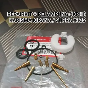 REPAIRKIT + PLAMPUNG KARBURATOR ( KPH ) HONDA KARISMA KIRANA SUPRA X 125 LAMA BATMAN SUPRA X 125 HELM IN PARKIT DALEMAN KARBU PELAMPUNG HIGH QUALITY KUALITAS TERJAMIN
