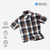 Gambar TENUE Kemeja Flannel Lengan Pendek - College - Navy Brown White - L dari Tenue de Attire Kota Administrasi Jakarta Selatan 1 Tokopedia