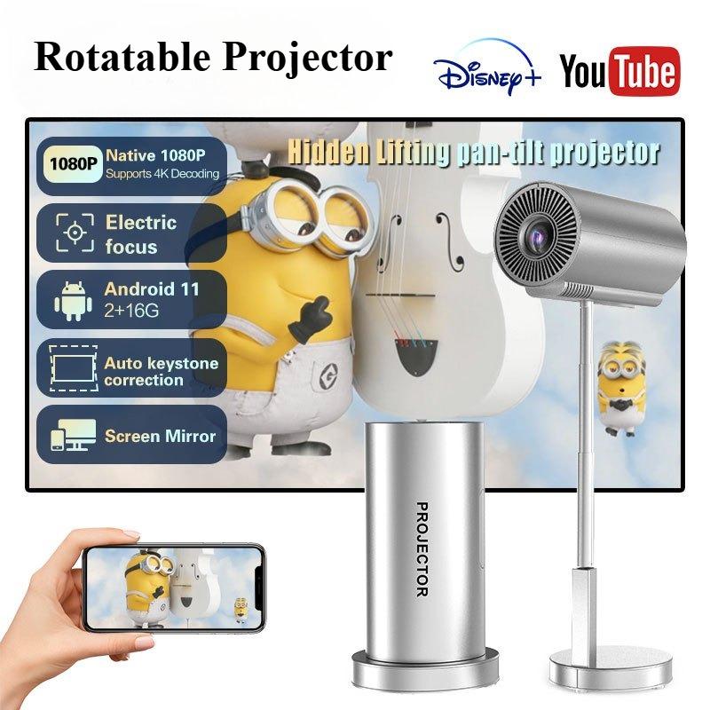 Product Introduction of 【SG Ready Stock】 Mini 4K Full HD Projector Netflix Smart Android Ultra HD 1080P  Video Wireless WiFi Bluetooth Connection 3D Sound Speaker Portable Outdoor Office Home Theater Audio Adjustable Usb with Phone Screen Sync Wired LED Movie Projector LCD 7