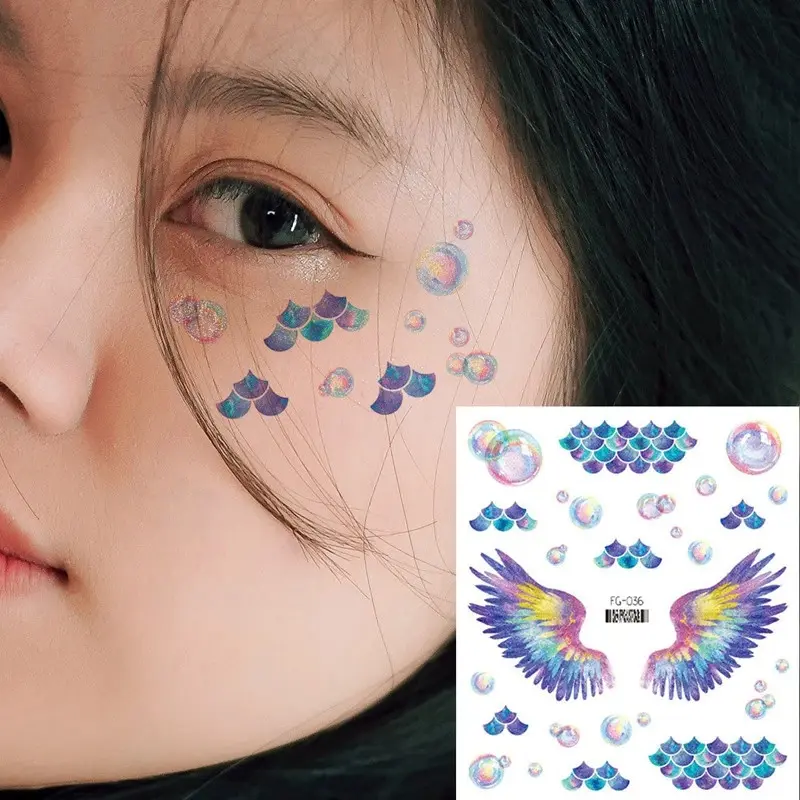 1lembar Tatto temporer Kupu kupu /Cewek Tahan Air Kupu-Kupu Bunga Dada  Bahu  Tubuh Seni Tato 4